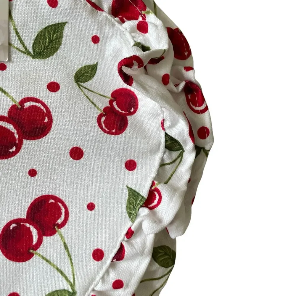 NEW Rachel Zoe VALENTINE’S Heart Shaped Red Cherry 15” Placemats Set of 4